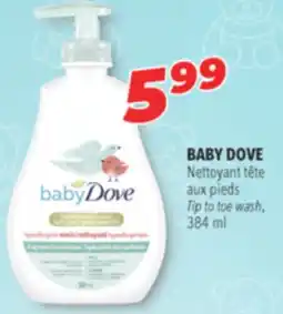 Familiprix Dove Baby sensitive moisture fragrance free tip to toe wash 384ml offer