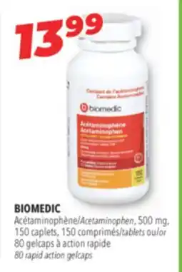 Familiprix Biomedic extra strength acetaminophen tablets for adults 150un offer