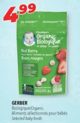 Familiprix GERBER Organic, Selected baby foods offer