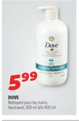 Familiprix DOVE, Hand wash, 300 ml à/to 400 ml offer