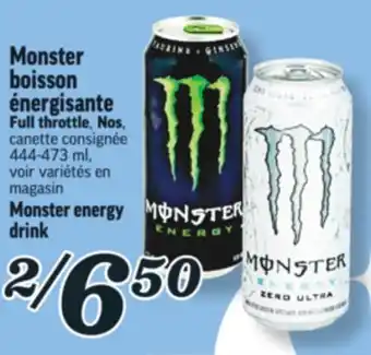 Marché Richelieu MONSTER BOISSON ÉNERGISANTE | MONSTER ENERGY DRINK offer