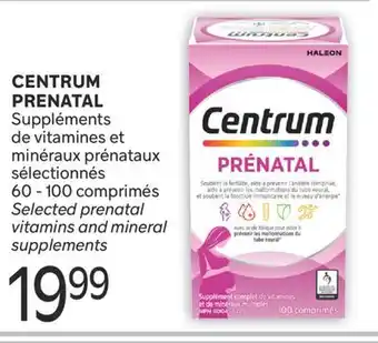 Brunet CENTRUM PRENATAL Suppléments de vitamines et minéraux prénataux sélectionnés offer