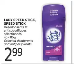 Brunet LADY SPEED STICK, SPEED STICK Désodorisants et antisudorifiques sélectionnés offer