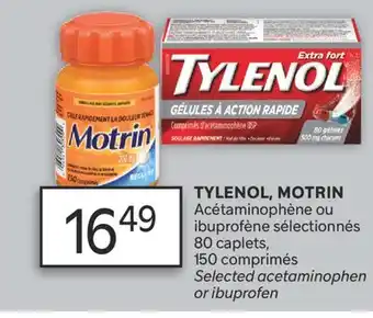 Brunet TYLENOL, MOTRIN Acétaminophène ou ibuprofène sélectionnés offer