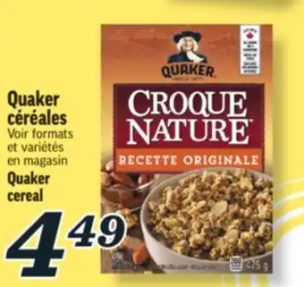 Marché Richelieu QUAKER CÉRÉALES | QUAKER CEREAL offer