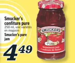 Marché Richelieu SMUCKER'S CONFITURE PURE | SMUCKER'S PURE JAM offer