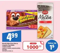 Maxi BISCUITS PATTES D'OURS DARE OU CRAQUELINS TOAST MELBA | cookies or crackers, 220-480 g offer