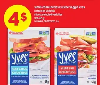 Maxi SIMILI-CHARCUTERIES CUISINE VEGGIE YVES | slices 120-155 g offer