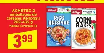 Maxi EMBALLAGES DE CÉRÉALES KELLOGG'S 269-435 g offer