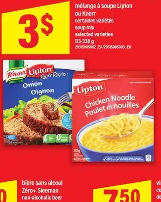 Maxi MÉLANGE À SOUPE LIPTON OU KNORR | soup mix, 113-338 g offer