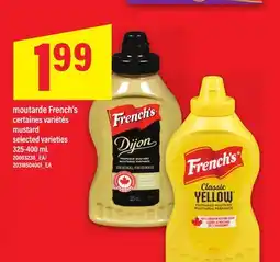 Maxi MOUTARDE FRENCH'S | mustard, 325-400 mL offer