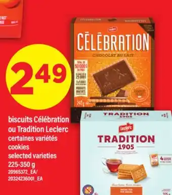 Maxi BISCUITS CÉLÉBRATION OU TRADITION LECLERC | cookies, 225-350 g offer