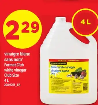 Maxi VINAIGRE BLANC SANS NOM FORMAT CLUB | white vinegar Club Size, 4 L offer