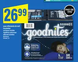 Maxi SOUS-VÊTEMENTS DE NUIT GOODNITES, 28-44 un offer