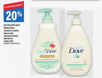 Maxi SUR LES SOINS POUR BÉBÉS DOVE | baby needs, 384/591 mL offer