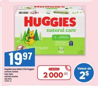 Maxi LINGETTES POUR BÉBÉS 9/10X HUGGIES | baby wipes, 336-704's offer