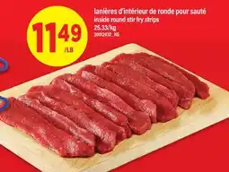 Maxi l'intérieur d'lanières de ronde pour sautés | inside round stir fry strips offer