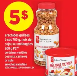 Maxi ARACHIDES GRILLÉES À SEC 700 G, NOIX DE CAJOU OU MÉLANGÉES 200 G PC | peanuts, cashews or nuts offer