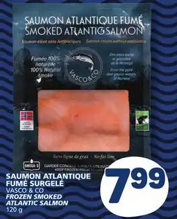 Marché Bonichoix VASCO & CO FROZEN SMOKED ATLANTIC SALMON offer