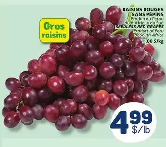 Marché Bonichoix SEEDLESS RED GRAPES offer