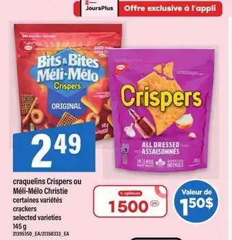 Maxi CRAQUELINS CRISPERS OU MÉLI-MÉLO CHRISTIE | crackers, 145 G offer