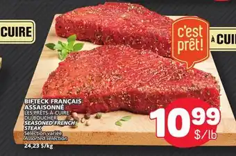 Marché Bonichoix LES PRÊTS-À-CUIRE DU BOUCHER SEASONED FRENCH STEAK offer