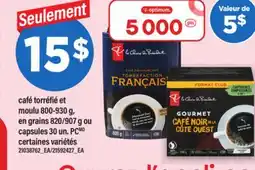 Maxi CAFÉ TORRÉFIÉ ET MOULU 800-930 G, EN GRAINS 820/907 G OU CAPSULES 30 UN. PC offer