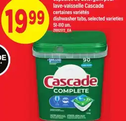 Maxi CAPSULES DE DÉTERGENT POUR LAVE-VAISSELLE CASCADE, 51-110 un | dishwasher tabs offer