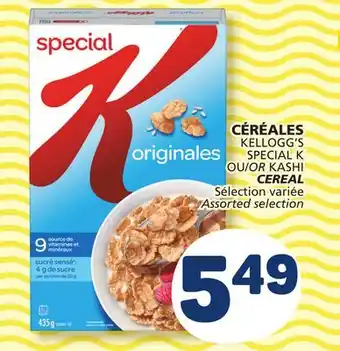 Marché Bonichoix KELLOGG'S SPECIAL K OR KASHI CEREAL offer