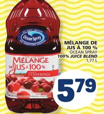 Marché Bonichoix OCEAN SPRAY 100% JUICE BLEND offer