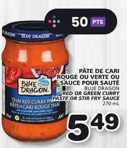 Marches Tradition BLUE DRAGON RED OR GREEN CURRY PASTE OR STIR FRY SAUCE offer