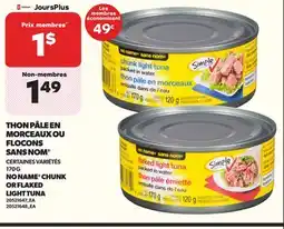 Provigo THON PÂLE EN MORCEAUX OU FLOCONS SANS NOM, 170 G offer