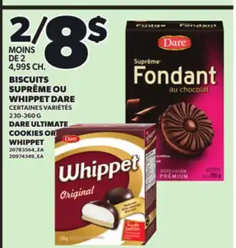 Provigo BISCUITS SUPRÊME OU WHIPPET DARE, 230-360 G offer