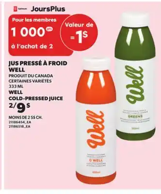 Provigo JUS PRESSÉ À FROID WELL, 333 ML offer