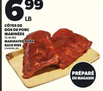 Provigo CÔTES DE DOS DE PORC MARINÉES offer