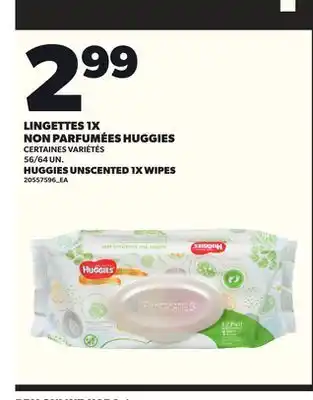 Provigo LINGETTES 1X NON PARFUMÉES HUGGIES, 56/64 UN offer