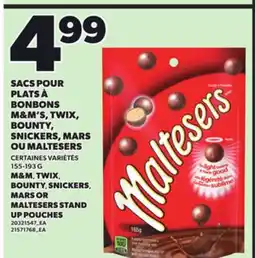 Provigo SACS POUR PLATS À BONBONS M & M'S TWIX, BOUNTY, SNICKERS, MARS OU MALTESERS, 155-193 G offer