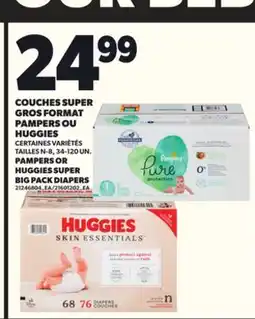 Provigo COUCHES SUPER GROS FORMAT PAMPERS OU HUGGIES, 34-120 UN offer