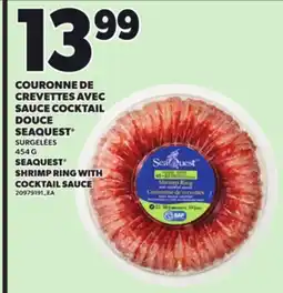 Provigo COURONNE DE CREVETTES AVEC SAUCE COCKTAIL DOUCE SEAQUEST , 454 G offer