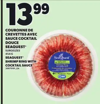 Provigo COURONNE DE CREVETTES AVEC SAUCE COCKTAIL DOUCE SEAQUEST , 454 G offer