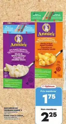 Provigo MACARONI AU FROMAGE ANNIE'S, 149-170 G offer