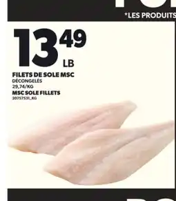 Provigo FILETS DE SOLE MSC offer