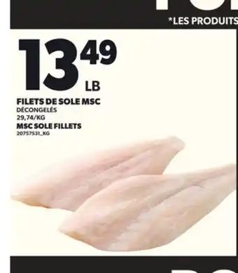 Provigo FILETS DE SOLE MSC offer