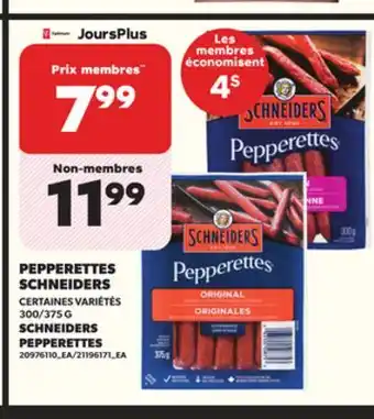 Provigo PEPPERETTES SCHNEIDERS, 300/375 G offer