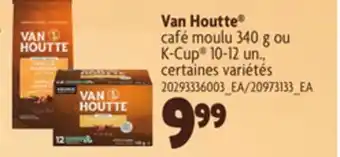 Provigo VAN HOUTTE CAFÉ MOULU, 340 G OU K-CUP , 10-12 UN offer