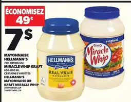 Provigo MAYONNAISE HELLMANN'S, 710-890 ML OU MIRACLE WHIP KRAFT, 650-890 ML offer