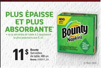 Provigo BOUNTY SERVIETTES DE TABLE, 400 UN offer