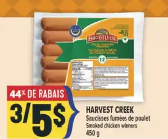 Marché Adonis HARVEST CREEK SAUCISSES FUMÉES DE POULET | SMOKED CHICKEN WIENERS offer