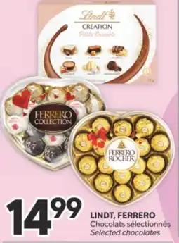 Brunet LINDT, FERRERO Chocolats sélectionnés offer