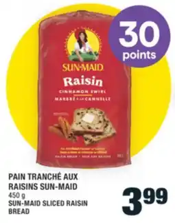 Super C PAIN TRANCHÉ AUX RAISINS SUN-MAID | SUN-MAID SLICED RAISIN BREAD offer